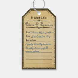 Halloween vintage werewolf repelente etiquetas de 