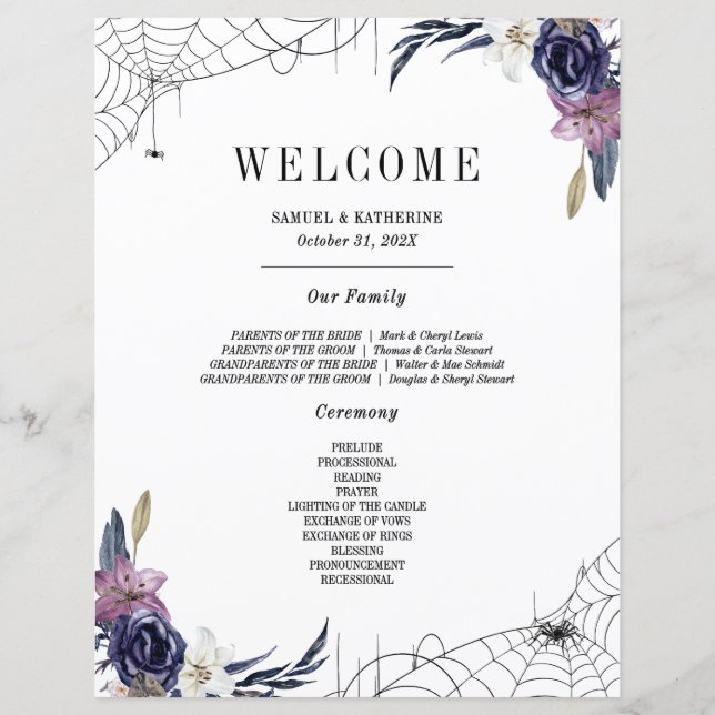 Halloween Wedding Family apresenta sinal de boas-v (Frente)