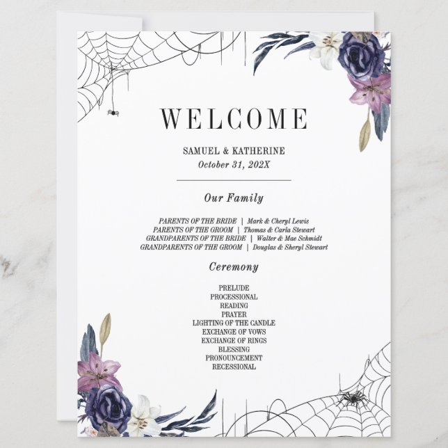 Halloween Wedding Family apresenta sinal de boas-v (Frente)