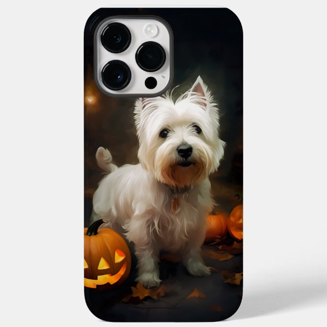 Halloween West Highland White Terrier Pumpkins (Verso)