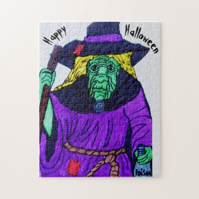HALLOWEEN WITCH JIGSAW QUEBRA-CABEÇA (Vertical)