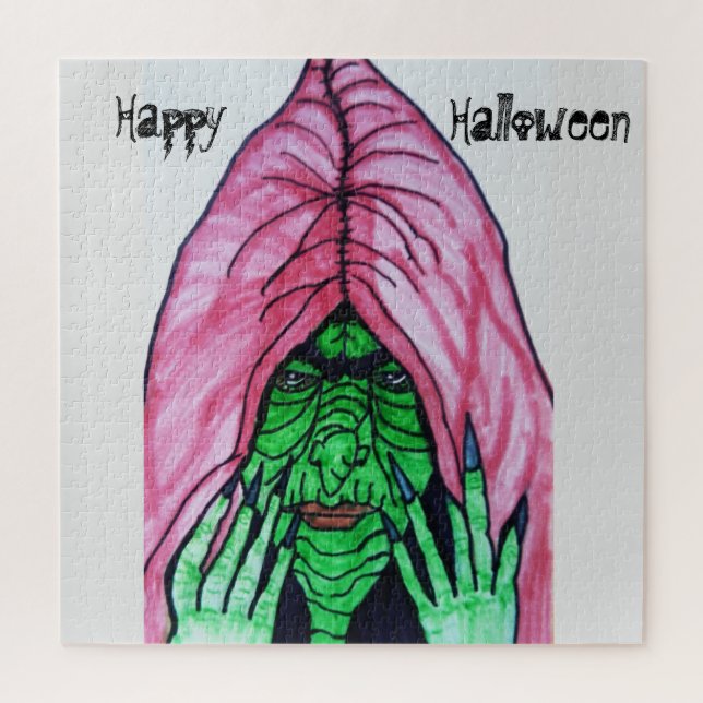 HALLOWEEN WITCH JIGSAW QUEBRA-CABEÇA (Vertical)