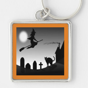 HALLOWEEN WITCH SILHOUETTE CHAVEIRO