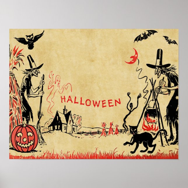 Halloween Witches Poster (Frente)