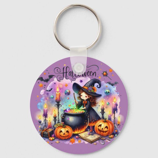 Halloween Witchy Chaveiro (Frente)