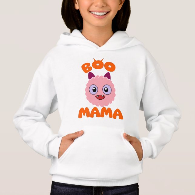 HALLOWETHEMETHEMED DESIGN PARA CRIANÇAS BOO MAMA (Frente)