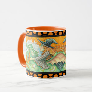 HALLOWS a laranja COMBINADO do preto da CANECA da