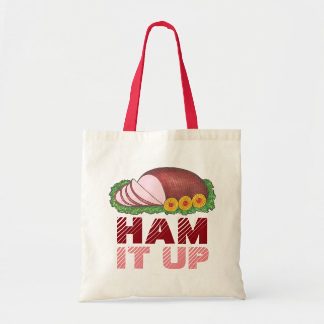HAM IT UP Funny Christmas Foodie Bolsa (Frente)