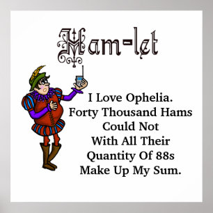 Ham Radio Hamlet Ophelia Love Cote Poster