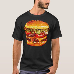 Hamburger Camisa Burger Camisa de Comida rápida