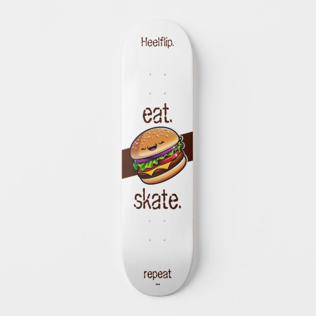 Hamburger kawaii "eat skate repeat"  (Frente)