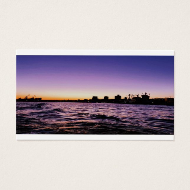 Hamburgo Harbor Silhouette Sunset (Frente)