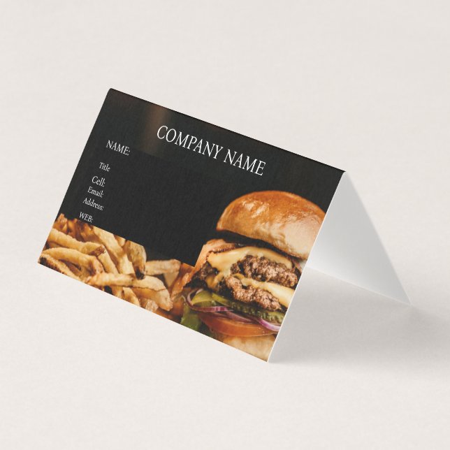 HAMBURGOS BÁSICOS DE CARTÃO DE VISITA DE MODELO (Frente)