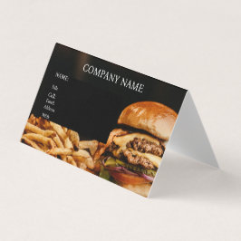 HAMBURGOS BÁSICOS DE CARTÃO DE VISITA DE MODELO