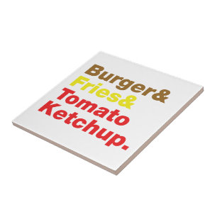 Hamburguer & fritadas & ketchup de tomate