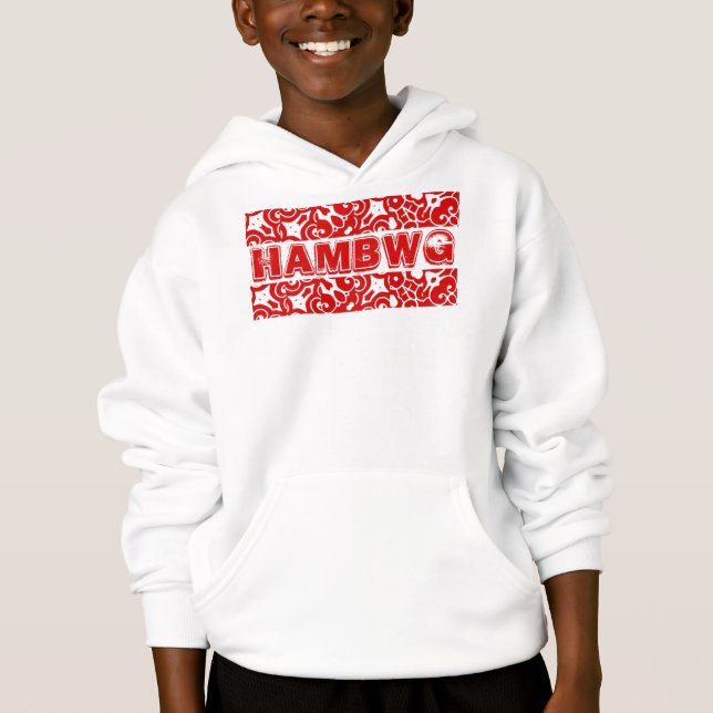 HAMbWG 8 cores - Camiseta de Conforto de Hanes (Frente)