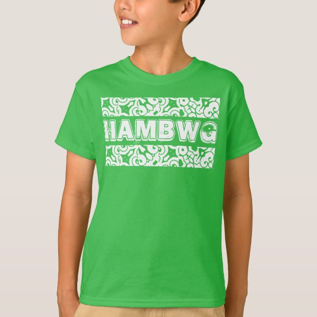 HAMbWG 8 cores - Camiseta de Conforto de Hanes (Frente)