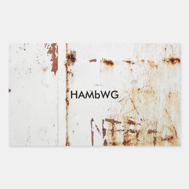 HAMbWG - Adesivos - Logotipo branco molhado (Frente)