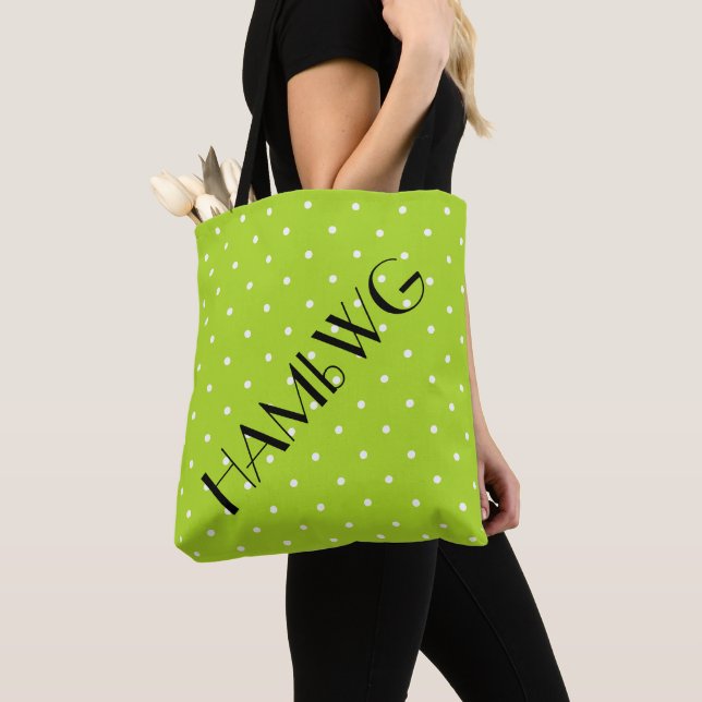 HAMbWG - Bolsa Tote - Lima com Bolinhas (Close Up)