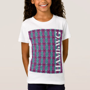 HAMbWG - camisa do T da menina - cerceta roxa