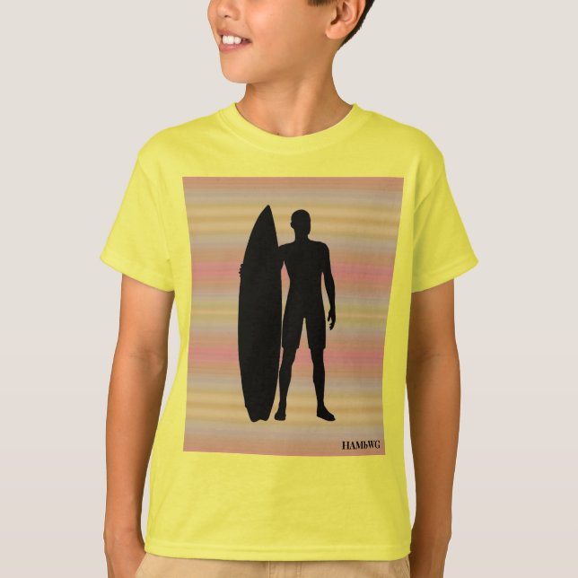 HAMbWG - Camisa T - Gradientes Pálidos Surfer (Frente)