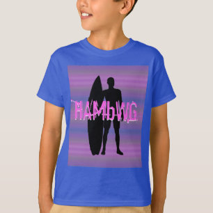 HAMbWG - Camisa T - Gradientes Roxos Surfer