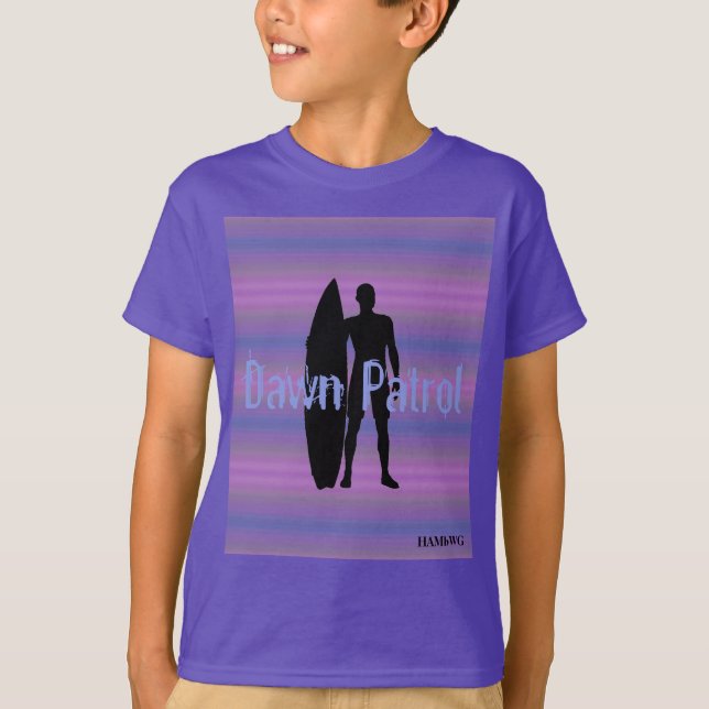 HAMbWG - Camisa T - Gradientes Roxos Surfer (Frente)