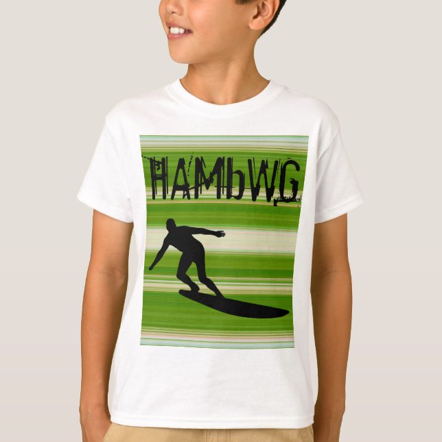 HAMbWG - Camisa T para crianças - Gradientes verde (Frente)
