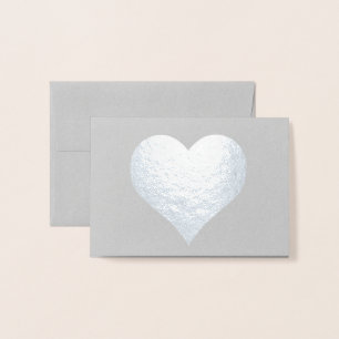 HAMbWG - Cartão de folha prateada - Coração