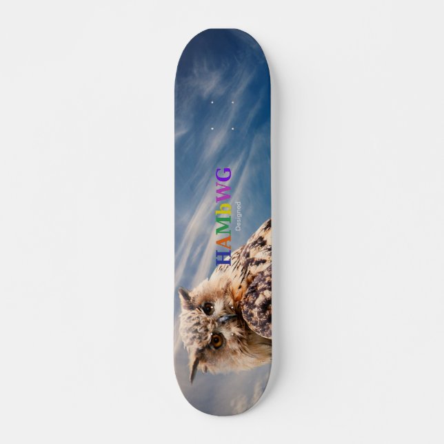 HAMbWG Designed Skateboard -  Perspective Owl (Frente)