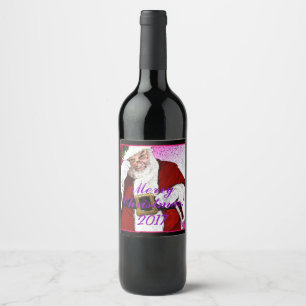 HAMbWG - Rótulo da garrafa de vinho - Papai Noel