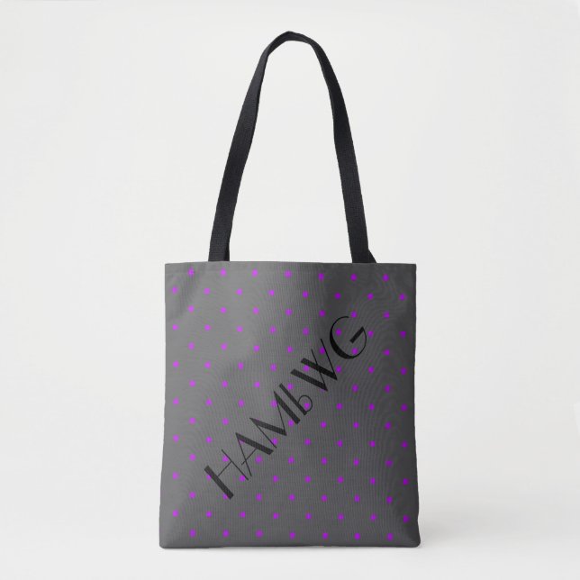 HAMbWG - Saco de Tote - Cinzas com qualquer Bolinh (Frente)