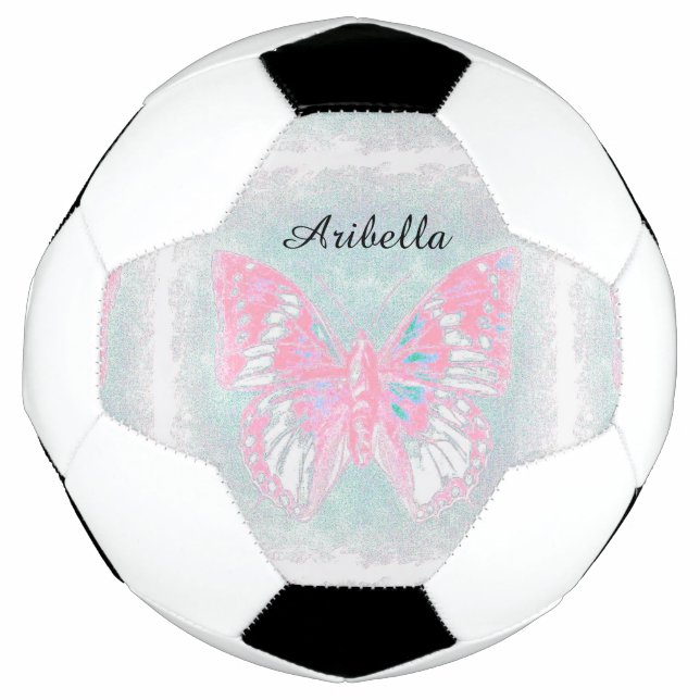 HAMbyWG - Bola de Futebol - Borboleta Rosa (Frente)