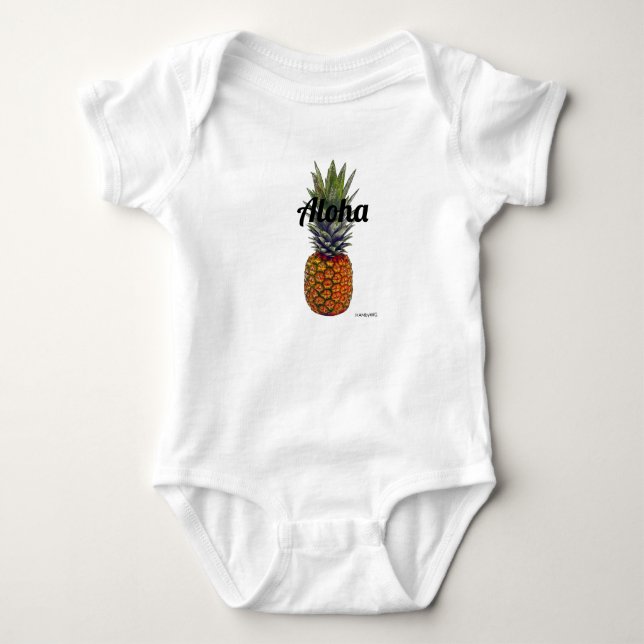 HAMbyWG - Camiseta Aloha da Pineapl do Bebê (Frente)