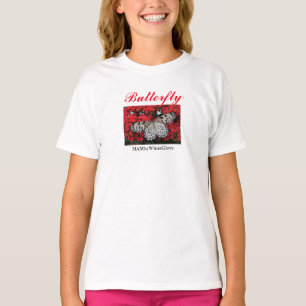 HAMbyWG - Camiseta Borboleta Preto e Branco Girls