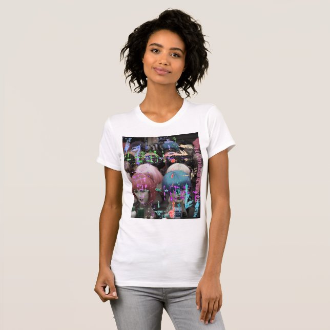 HAMbyWG - Camiseta Feminina - Perucas (Frente Completa)