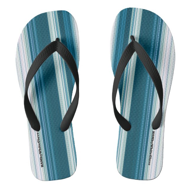 HAMbyWG - Chinelos Teal & Branco (Pé da cama)