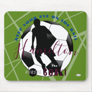 HAMbyWG do Verde limão do Mousepad do Futebol de P
