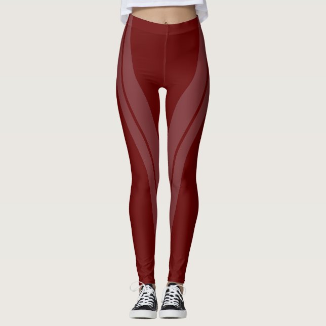 HAMbyWG - Leggings de compressão - 2 tons/vermelho (Frente)
