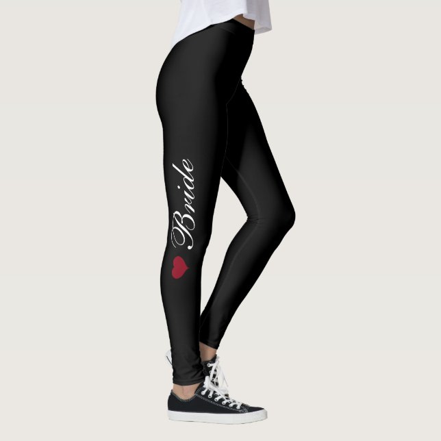 HAMbyWG - Leggings de compressão - Noiva com Coraç (Direita)