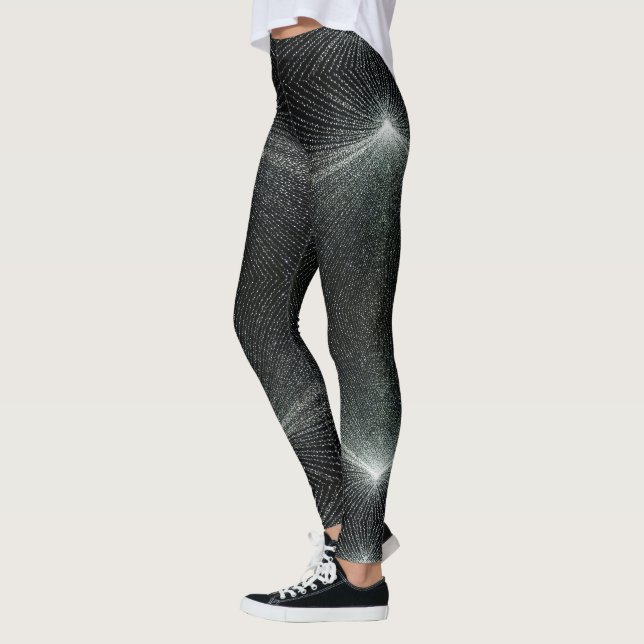 HAMbyWG - Leggings de Compressão - Spray Branco Pr (Esquerda)