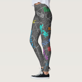 HAMbyWG - Leggings de nomes em qualquer cor