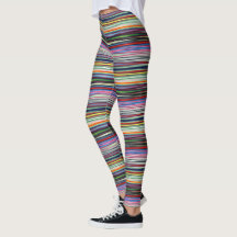 HAMbyWG - Leggings - faixas de gradiente de cores 