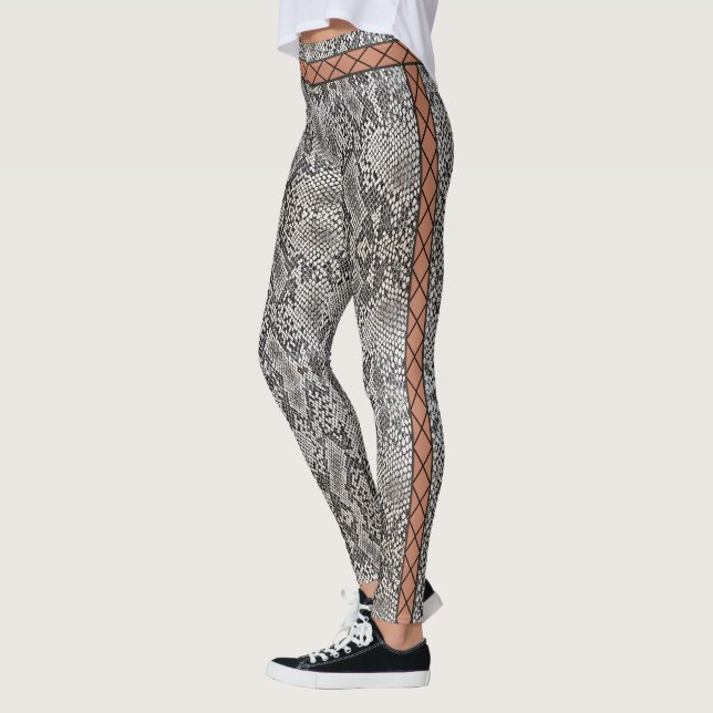 HAMbyWG - Leggings - Padrão de Cobra - Corte de Ol (Esquerda)