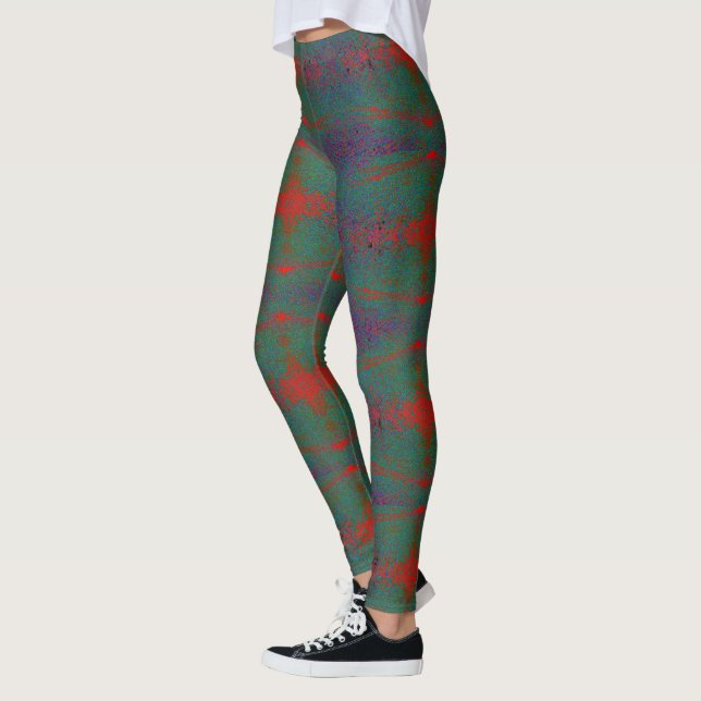 HAMbyWG - Leggings - Verde/Vermelho/Prpl da Pintur (Esquerda)