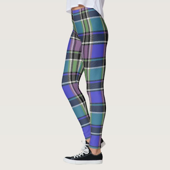 HAMbyWG - Leggings - Xadrez Lilac e Aqua (Esquerda)