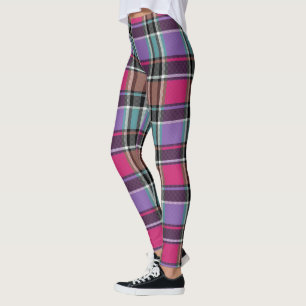 HAMbyWG - Leggings - Xadrez rosa e ilíaca