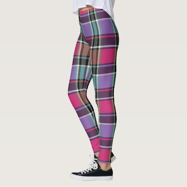 HAMbyWG - Leggings - Xadrez rosa e ilíaca (Esquerda)