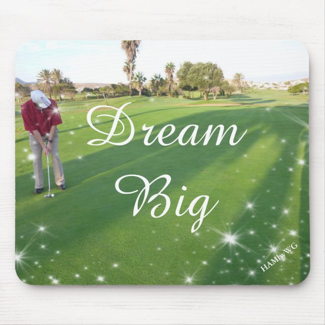 HAMbyWG - Mouse Pad - Golfer Dream Big (Frente)