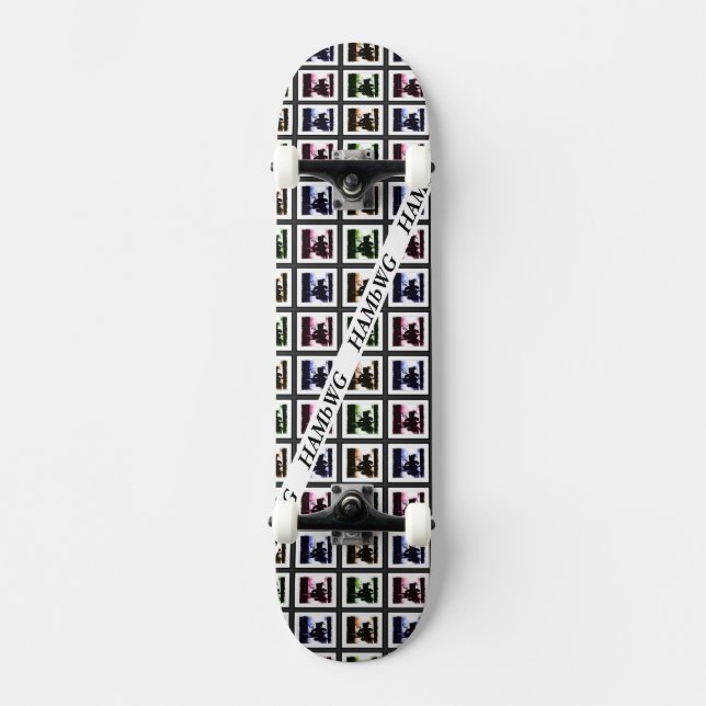HAMbyWG - Skateboard - Urso de Teddy - Imagem Nega (Frente)